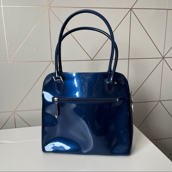 Beijo Blue Patent Purse - Picture 4 of 11